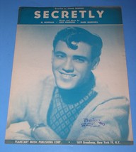 Jimmie Rodgers Sheet Music Secretly Vintage 1958 Planetary Music Publishing Co. - £15.17 GBP