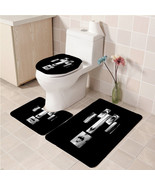 3Pcs/set Fornasetti 001 Bathroom Toilet Mat Set Anti Slip Bath Mat Decor... - $33.29+