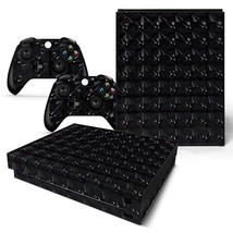 For Xbox One X Console Skin Black 3D &amp; 2 Controllers Decal Vinyl Wrap - $12.97