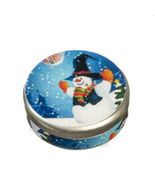 Snowman Cookie Tin Working g6284 Aztec DOLLHOUSE Miniature - £3.25 GBP