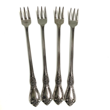 Oneida KENNETT SQUARE Stainless Deluxe Glossy Flatware Set/4 Cocktail Forks - $32.66