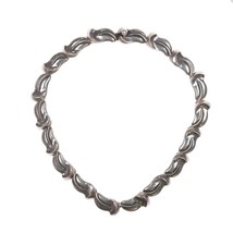 14&quot; Antonio Pineda Mid Century Modernist 970 silver choker necklace 2 - $1,381.05