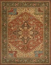 Nourison 67064 Living Treasures Area Rug Collection Rust 3 ft 6 in. x 5 ft 6 in. - £234.16 GBP