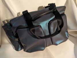 Tumi Devoe Amber Blue Gradient Bottle Laptop Tote Bag Polyester Leather ... - $386.06