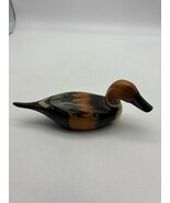 Vintage Carved Wooden Duck 8.5&quot; Mallard Painted Figurine Made in Taiwan - $15.18 CAD