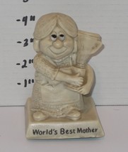 Vintage 1988 &quot;Worlds Best Mother&quot; Russ Wallace Berrie Statue Gift - $460.20 MXN