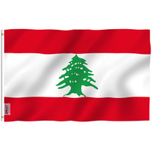 Anley Fly Breeze 3x5 Feet Lebanon Flag - The Lebanese Republic Flags Pol... - £5.48 GBP