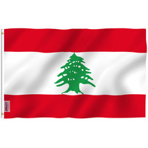 Anley Fly Breeze 3x5 Feet Lebanon Flag - The Lebanese Republic Flags Pol... - £5.45 GBP