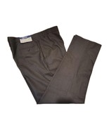 New IZOD Men&#39;s Dress Pants Size Pleated Front 43/44&quot;x32&quot; Dark Gray - $650.41 MXN