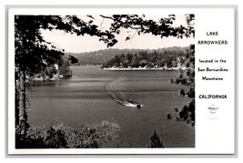 RPPC Speed Boat on Lake Arrowhead California CA UNP Frashers Photo Postcard Z9 - £5.48 GBP