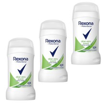 3 PACK Rexona Aloe Vera Scent Antiperspirant stick for women 40 ml - £23.56 GBP