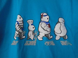 TeeFury Puffy 3XL &quot;White Puffy Road&quot; Puffy Icons Parody Shirt TURQUOISE - £12.76 GBP