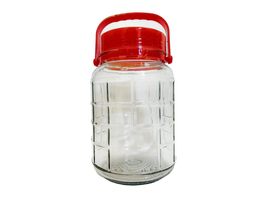 C&amp;H Solutions 5L (1.32 Gallon) Glass Jar With Lid Wide Mouth Plastic Pou... - $529.54 MXN