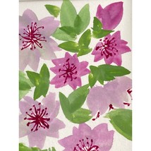Sakura Spring - Original Wall Art Matted Flower Watercolor Gouache Painting 8x10 - £39.16 GBP