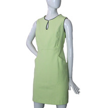 Lands End Women 14 Petite Sleeveless Knit Jacquard Sheath Dress, Bright ... - £15.84 GBP