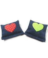 NEW- Catnip upcycled denim cat mini pillow toy- Great gift! - £11.37 GBP