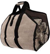 COVERZ &amp; ALL WAXED CANVAS FIREWOOD LOG CARRIER DURABLE CLASSIC DESIGN 40... - £21.40 GBP