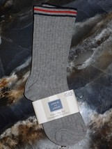 Janie and Jack Athletic Striped Gray Crew Socks Size 2T-3 Boy&#39;s NEW - $7.00