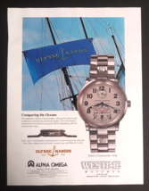 1998 Ulysse Nardin Marine Chronometer Wrist Watch Vintage Magazine Cut Print Ad - £6.40 GBP