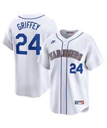 Legend Ken Griffey Jr. #24 Men&#39;s Replica 80s  Mariners Jersey - All Stit... - $933.91 MXN