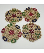 Vintage Beaded Wooden Trivet Hot Pad Wall Decoration Boho Wood Bead Set ... - $18.70