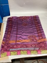 Vintage Purple Pink Paisley Women’s Silk Scarf - 62x26” - $14.84
