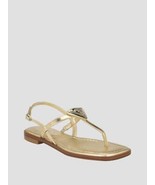 Guess Women&#39;s Rainey Logo Sqaure Toe T-Strap Flat Sandals - Gold - €46,65 EUR