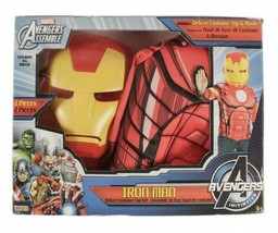 Avengers Iron Man Costume for Boys Size 4-6 New Muscle Shirt and Mask - £14.69 GBP