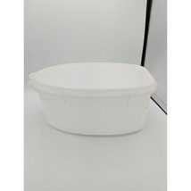 Vintage Tupperware Ham Keeper Saver Oval Food Container White 487 - $12.97