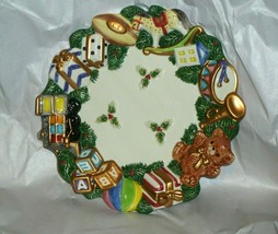 Fitz and Floyd Omnibus Toyland Christmas Decorative Plate Vintage 6.5&quot; - £16.28 GBP