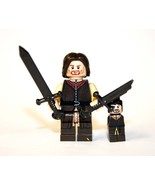 Minifigure Custom Toy Aragorn Brown Outfit LOTR Lord of the Rings Hobbit - £4.23 GBP