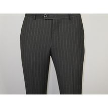 Men Suit BERLUSCONI Italian Wool 180's Pin Stripe One Button Peak UGS95-03 Gray image 10