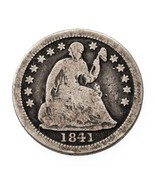 1841-O Assis Demi Dime H10C Bon État Complet Jantes Naturel Tonifiant - $99.68
