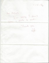 Willie Smith Signed 1986 Handwritten Note Miami Hurricanes - £15.56 GBP