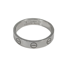 Cartier White Gold LOVE Ring Band, size 51 - $995.00