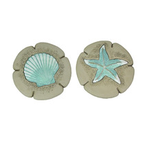 Sand and Sky Starfish and Shell Decorative Stone Sculpture Wall Hangings... - $43.55