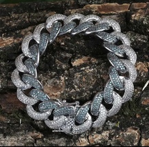 Gucci Iced Out Flooded Cuban Link Zircon Young Dolph 8” bracelet  - $84.99