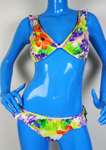 Bond-Eye Australia Ruffle Tropical Bikini Twp pc Set Top DD Cup Bottom 10 Swimsu - £17.12 GBP