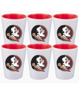 Florida State Seminoles Inner Color Ceramic Shot Glass 2 Oz Set of 6 Whi... - $67.91 CAD