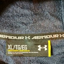 Under Armour Men's Blue & White Drawstring Pullover Hoodie Sweatshirt Size XL image 5