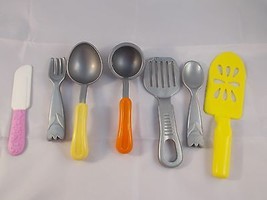 Mattel Silver Spoon Fork Spatula Others Utensils lot Spatula is 6 Inch 2000 - $8.95