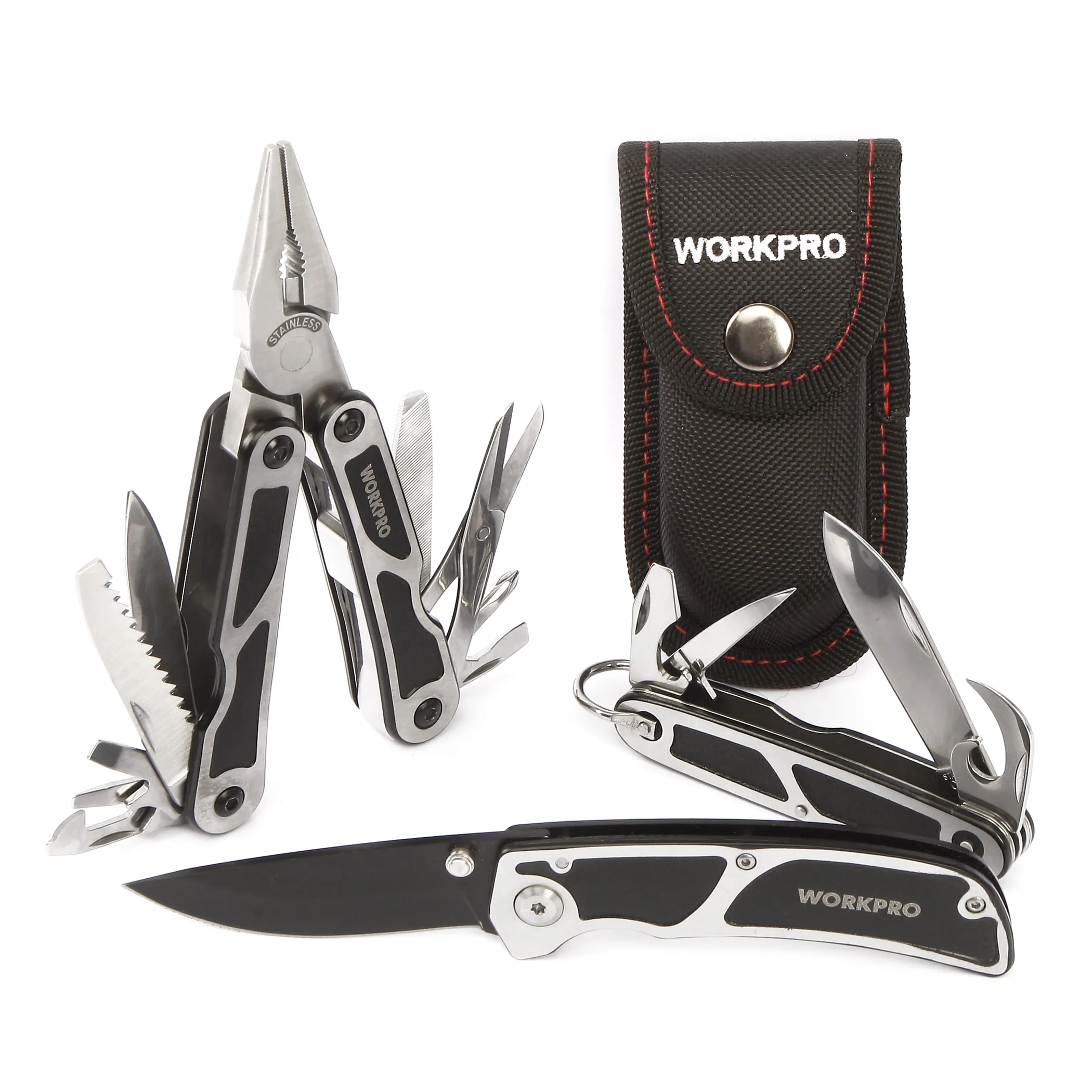 WORKPRO Survival Tool Kits Multi Plier Multifunction Knife Tactical knife - £20.18 GBP+