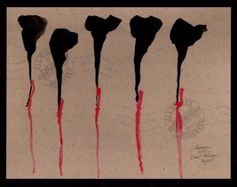 The Dead Sullivan Show &quot;Dead Flowers Balancing on Red Sticks # 2&quot; Art fo... - £124.99 GBP