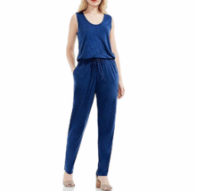 NEW VINCE CAMUTO BLUE DRAWSTRING WAIST JUMPSUIT SIZE XL $119 - $61.30