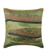 Green 3D Sequins Ombre 16&quot;x16&quot; Silk Pillows Cover, Eco Friendly - $47.25+