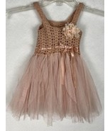 Elly &amp; Emmy My First Dress Up 0-6 Months Baby Pink Knit Tulle Flower Tutu - £7.95 GBP