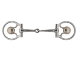 Western Saddle Horse Offset D Ring Snaffle Bit 5&quot; w/ Engraved Silver Con... - $34.80