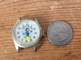 FOR REPAIR Vtg Bradley Disney Swiss Made Snow White Brass Wrist Watch Clock Face - $59.99