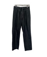 Vintage echtes leder black leather Drawstring pants EU Size 42 US Size 28 - £31.48 GBP