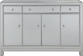 Buffet Cabinet Sideboard Modern Contemporary Antique Silver Paint Solid Wood 4 - £1,142.27 GBP